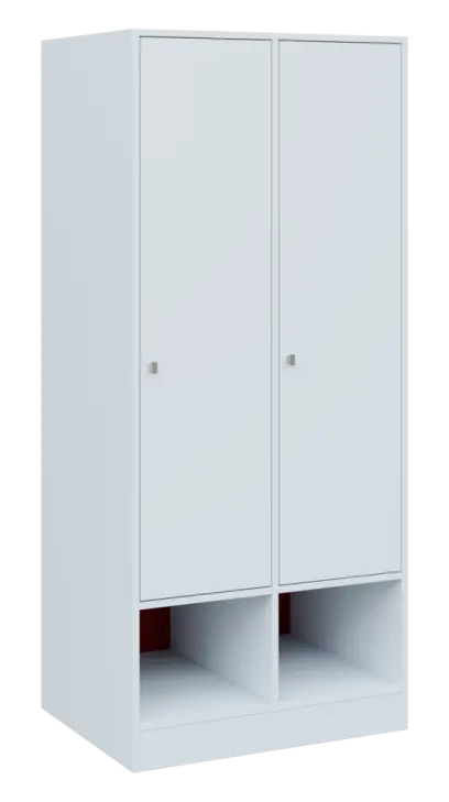 QN 5 - 8STN skříň šatní, 2-dveřová, pravá, 1830x400x400, bílá/červená flamengo